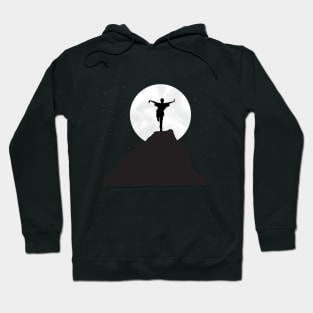 Kung fu fighter training on mountain top Hoodie